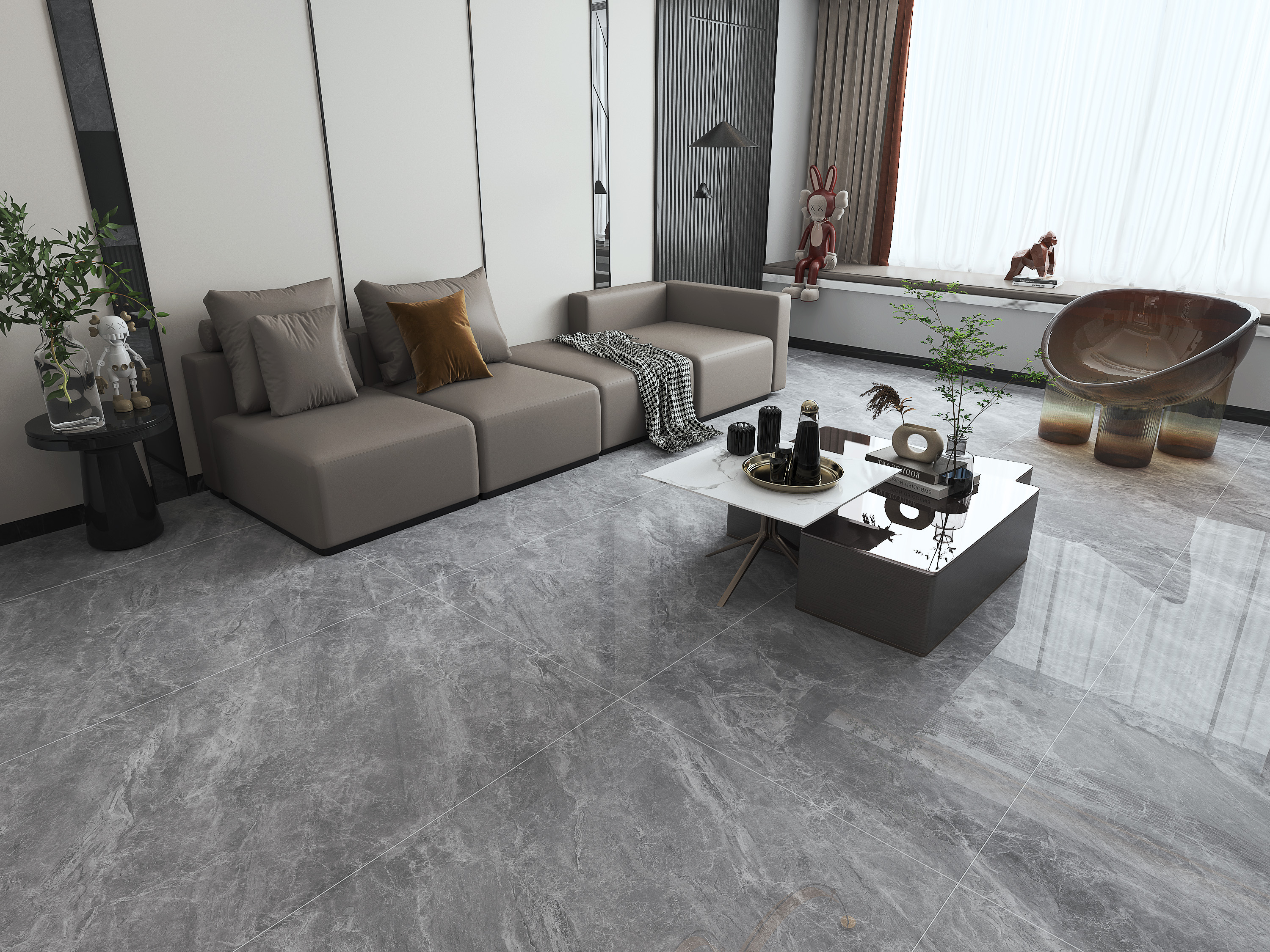 FTL18026墨嶺灰（任意連紋）